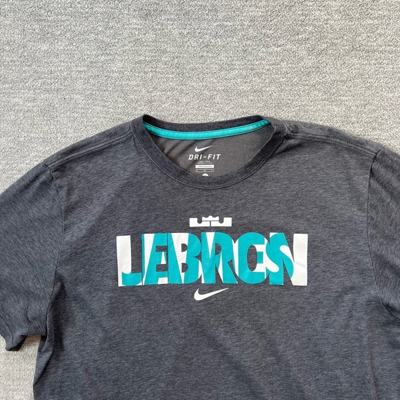 Nike LeBron James Dri-Fit Gray Tee - Picture 4 of 5